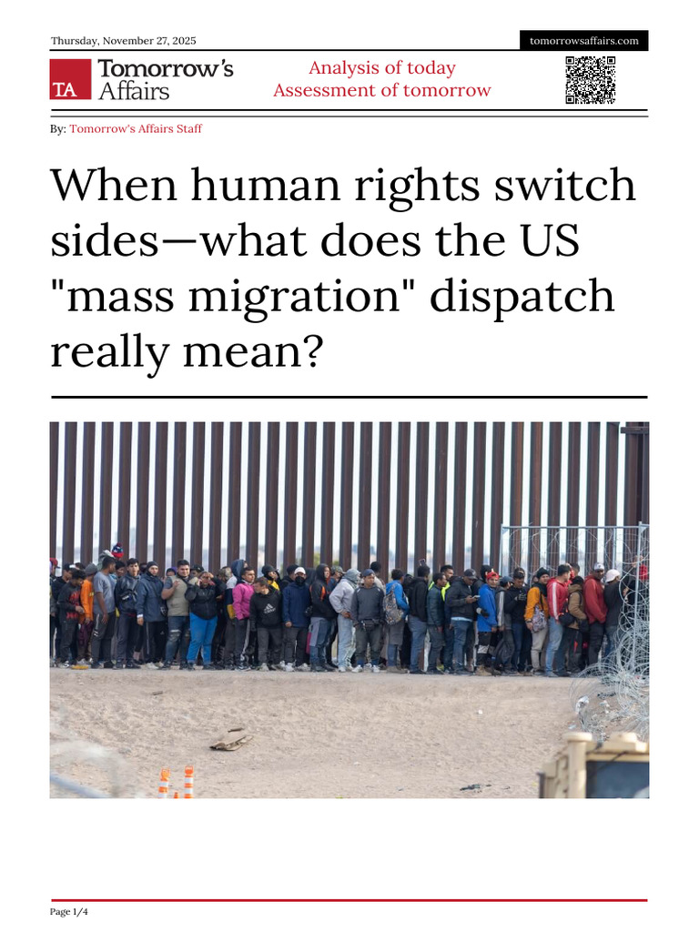 US Migration Policy Shift Explained | PDF | Human Migration | Refugee