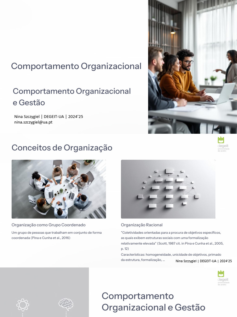 1 ComportamentoOrganizacionaleGestao 202425 Moodle (1) | PDF ...