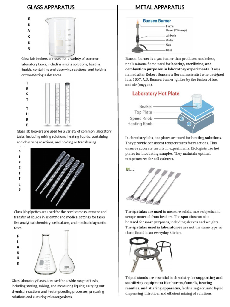 Glass Apparatusmetal Apparatus | PDF