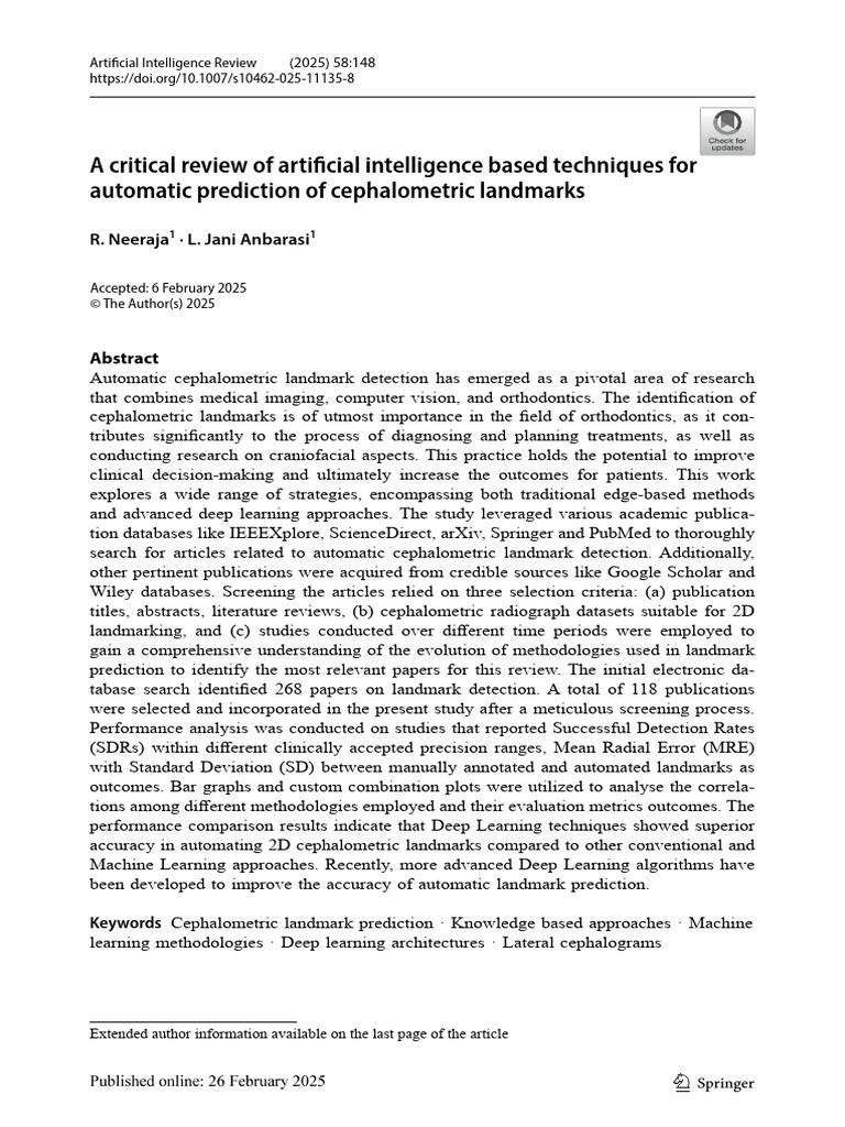 A Critical Review of Artificial Intelligence Based Techniques For ...