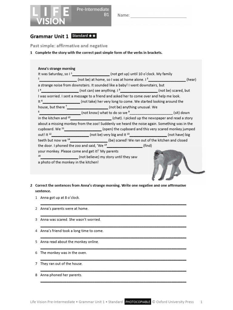 Review Grammar Unit 1 Standard | PDF | Linguistic Typology | Linguistics