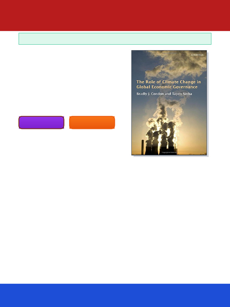The Role of Climate Change in Global Economic Governance 1st Edition ...