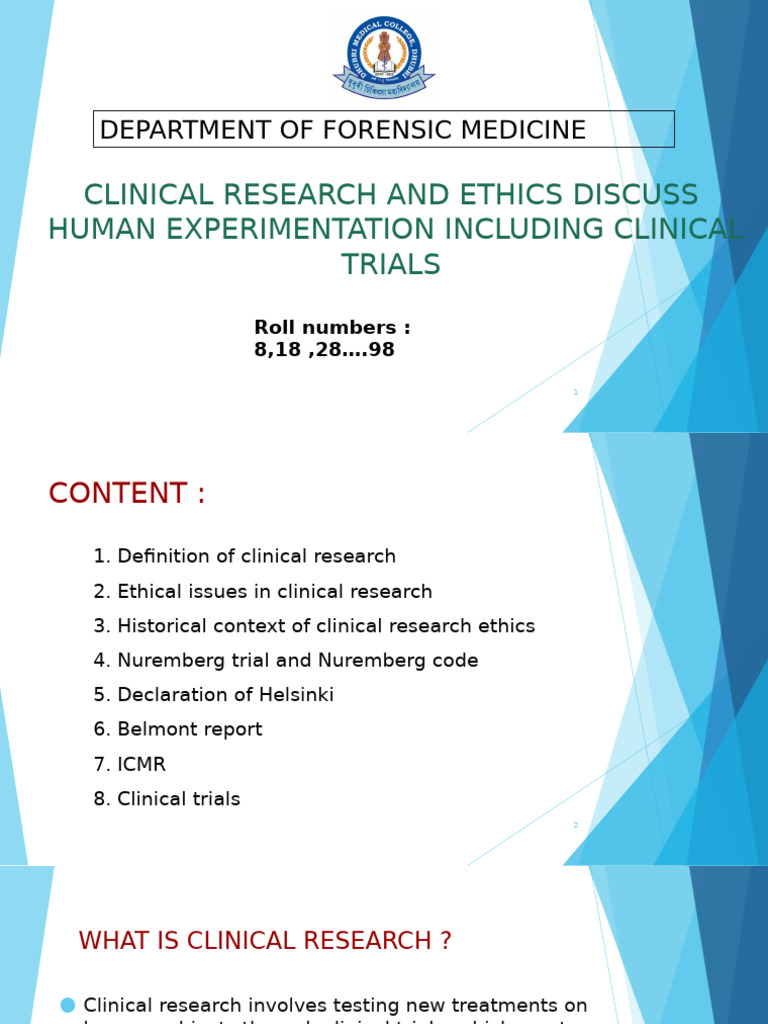 Clinical Research Ethics Overview | PDF | Phases Of Clinical Research ...