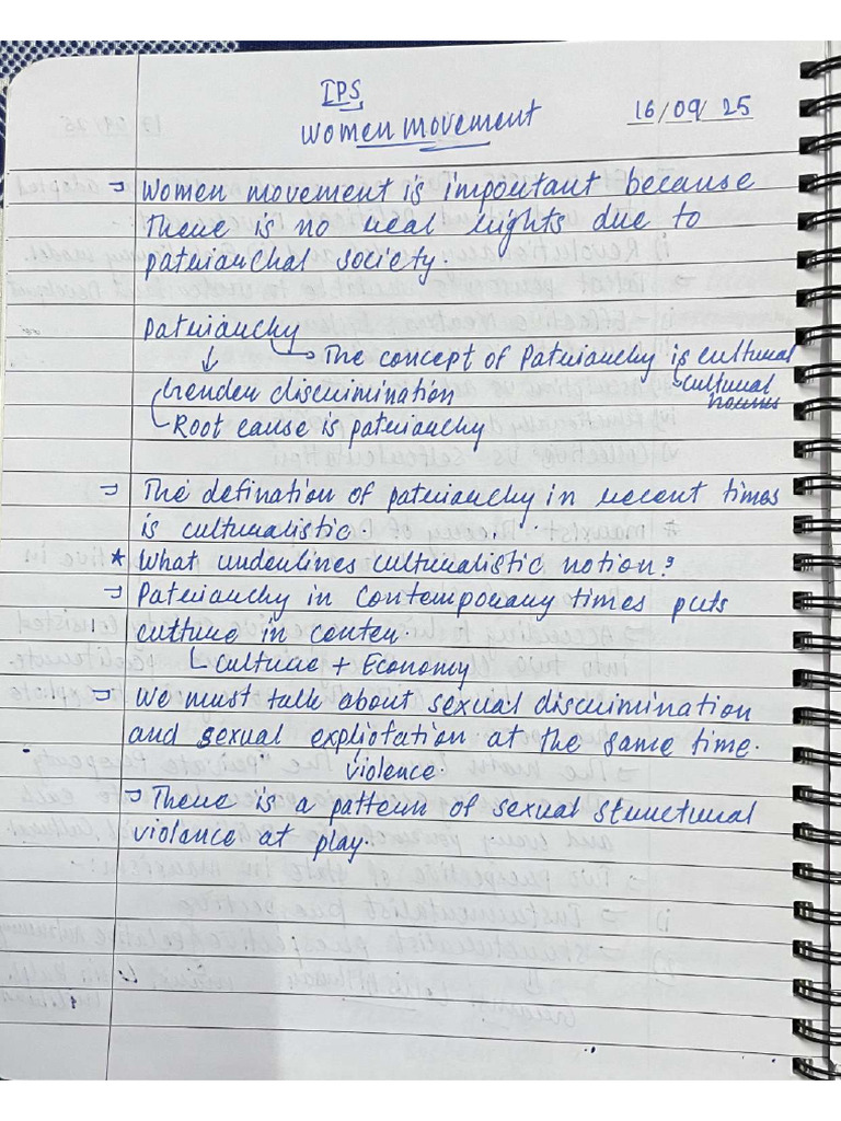 Women Movement, Chandan Mishra's Notes | PDF