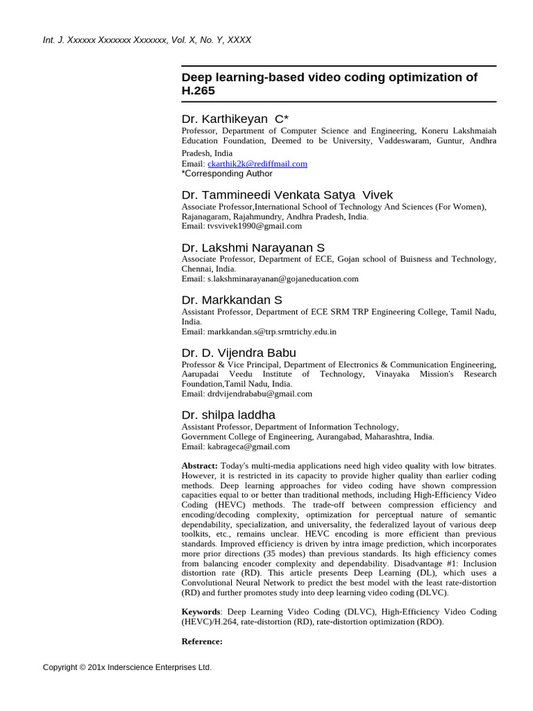 Deeplearning Basedvideoupdatedfinal | PDF | Data Compression | Codec