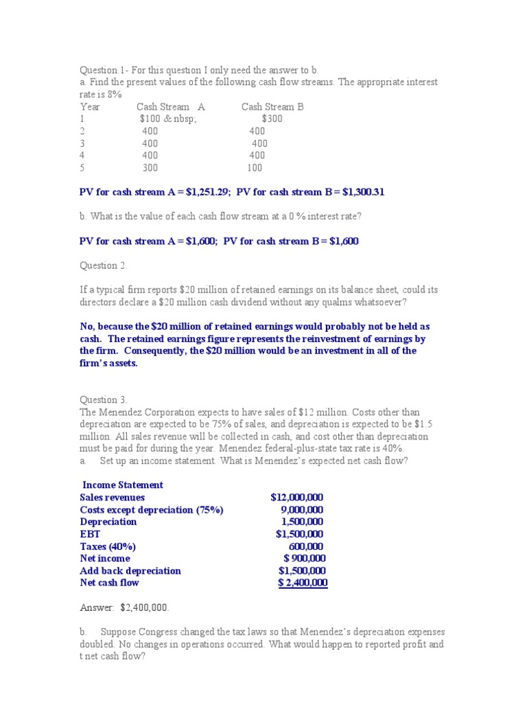 Answer: $2,400,000 | PDF | Depreciation | Net Present Value