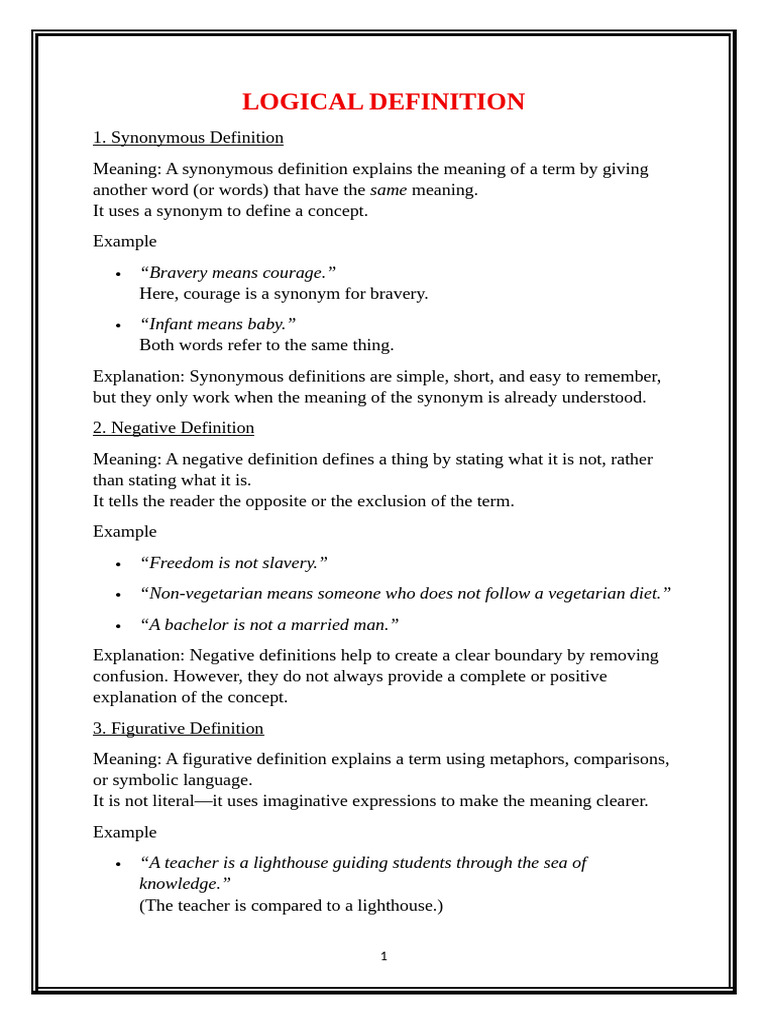 LOGICAL DEFINITION AND MEANING visual data 2