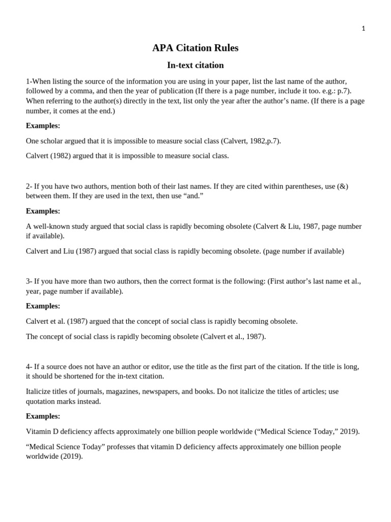 APA Citation Guidelines Explained | PDF | Citation | Apa Style
