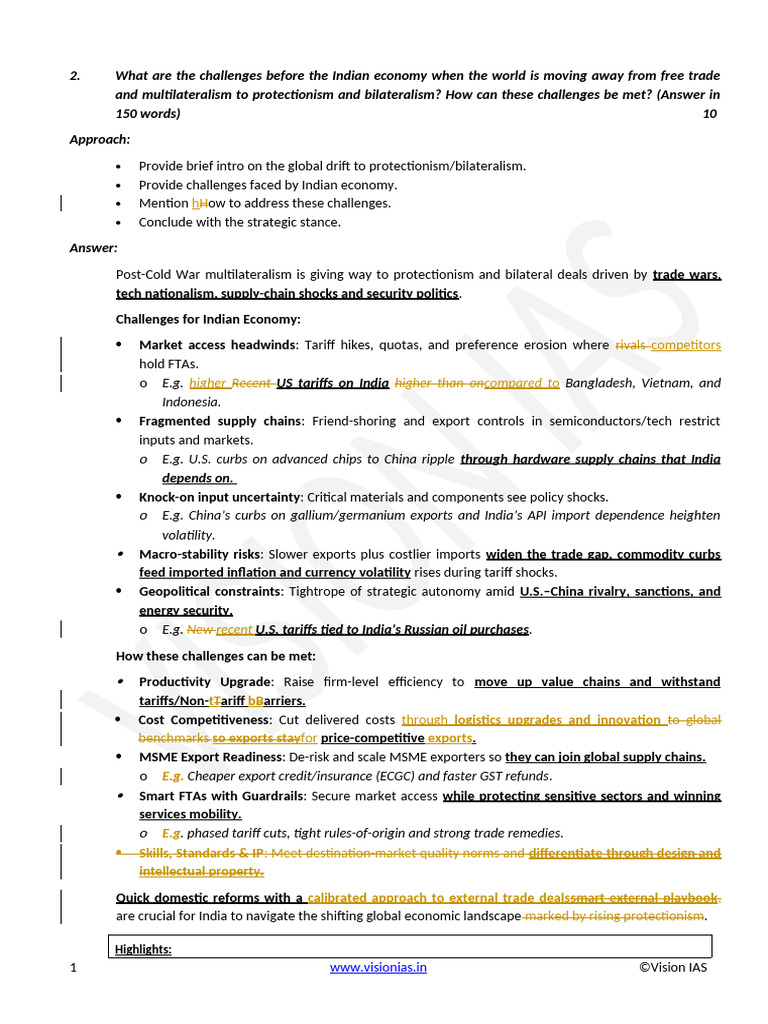 Shubham - UPSC - 2025 - PAPER - III - Final Reviewed | PDF | Exports ...