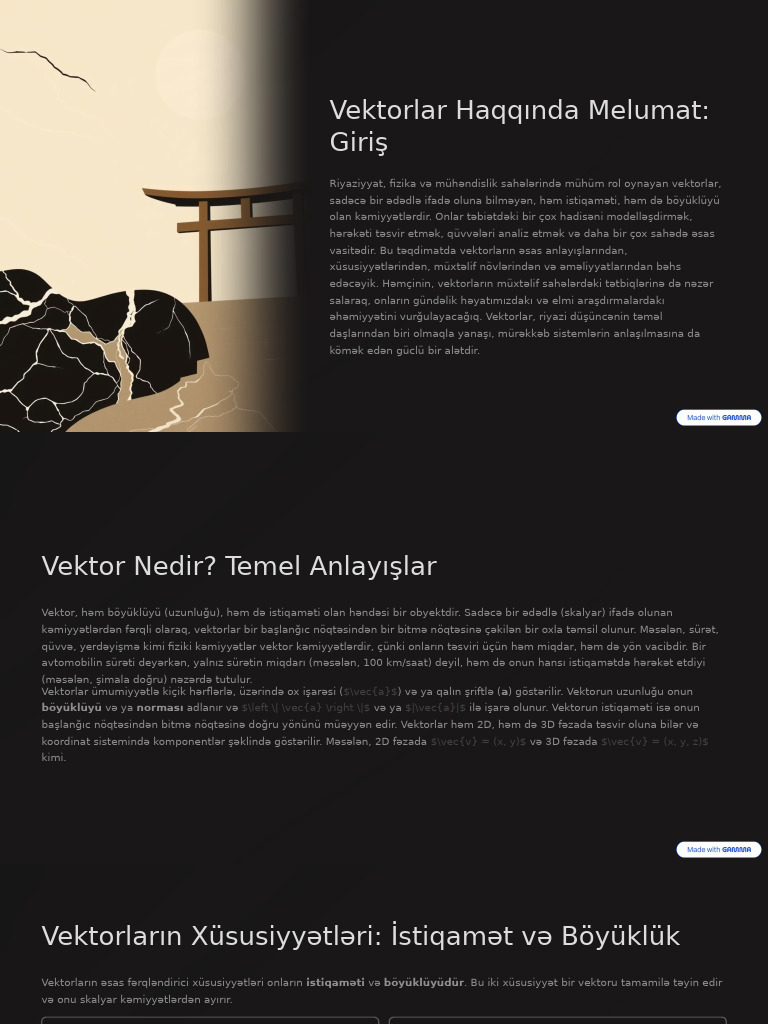 Vektorlar Haqqinda Melumat Giris | PDF