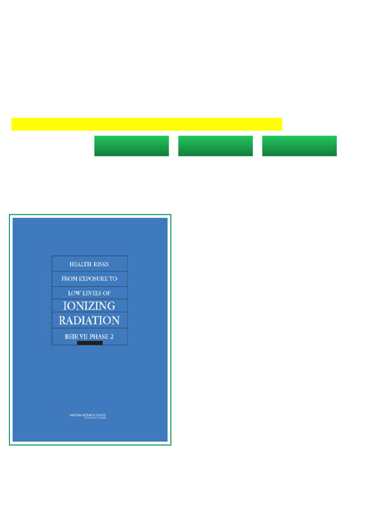 Health Risks From Exposure To Low Levels of Ionizing Radiation BEIR VII ...