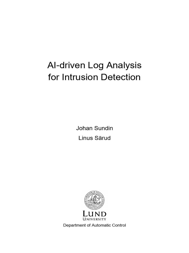AI Log Analysis for Intrusion Detection | PDF | Computing | Machine ...