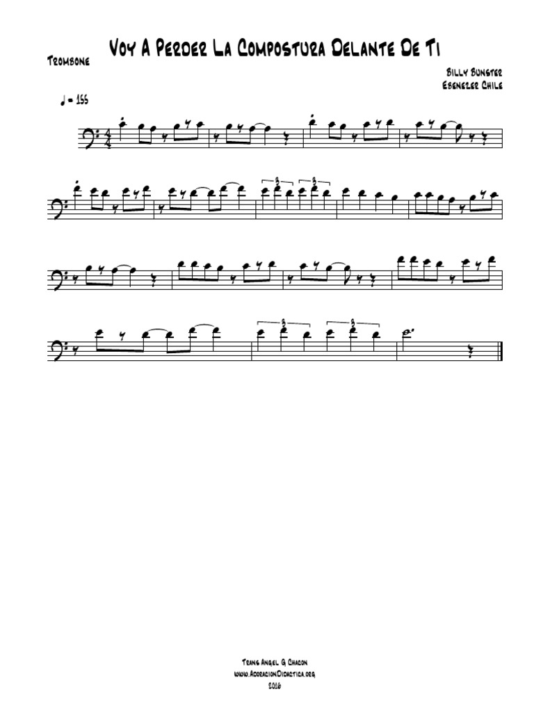 Voy A Perder La Compostura Trombone | PDF