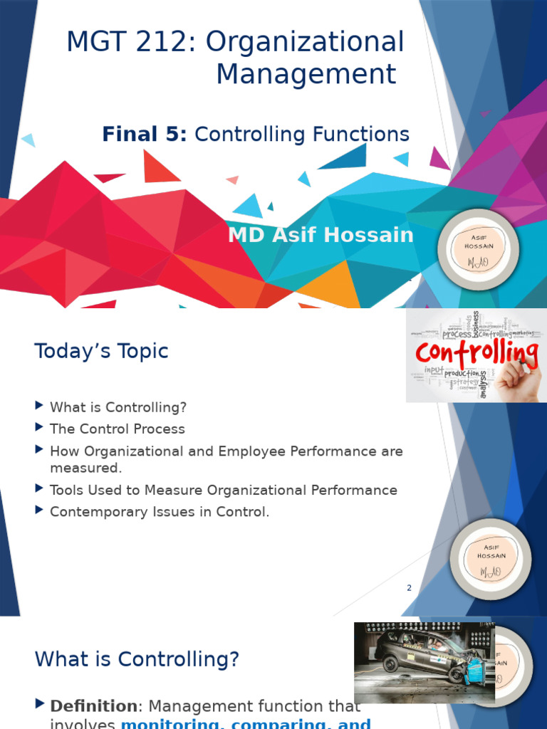 Controlling Functions in Management | PDF | Business | Business Economics