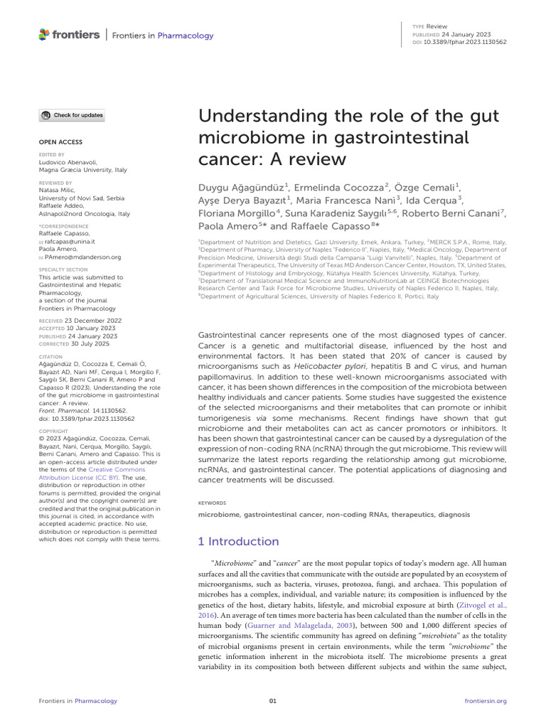 Understanding The Role of The Gut Microbiome | PDF | Gastrointestinal ...