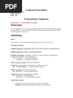 Assignment Description.: Language: Oracle SQL. Level: Advanced. Price: 100$