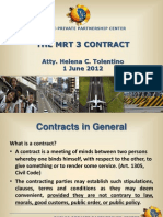 The MRT 3 Contract: Atty. Helena C. Tolentino 1 June 2012