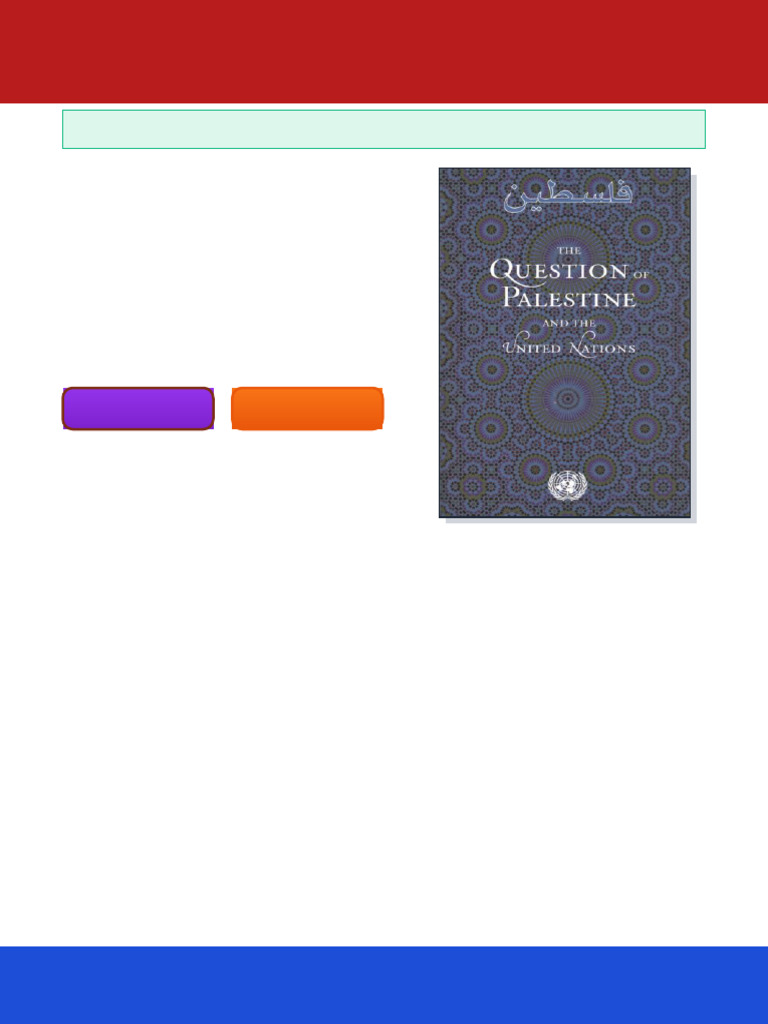 The Question of Palestine and The United Nations Revised Edition United ...