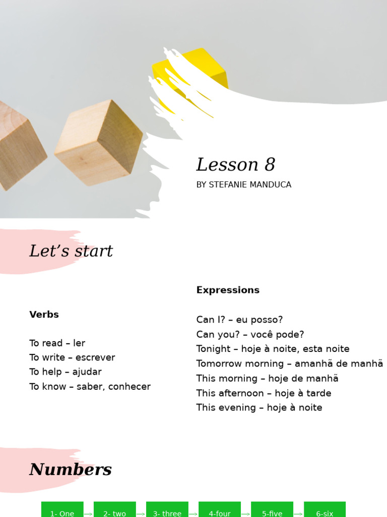 Lesson 8 | PDF