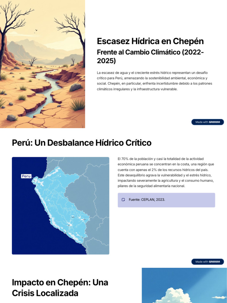 Crisis Hídrica en Chepén: Desafíos y Soluciones | PDF | Escasez de agua ...