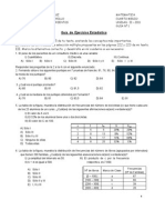 Guía de Ejercicios Estadística de Colegio Santa Cruz