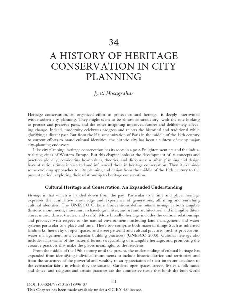 Heritage Conservation in City Planning | PDF | Cultural Heritage | City