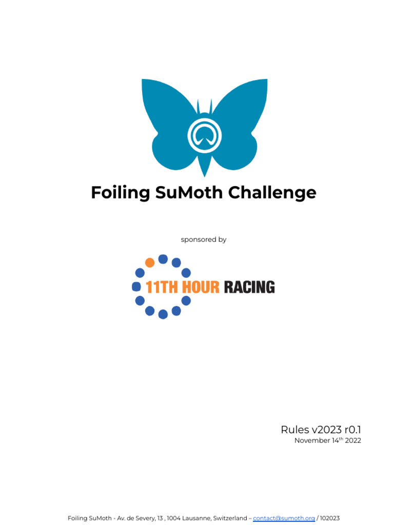Foiling SuMoth Rules v23r0.1 | PDF | Sustainability | Sailing (Sport)