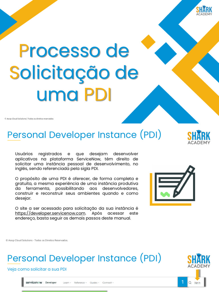 Como Solicitar uma PDI no ServiceNow | PDF | Computação em nuvem ...