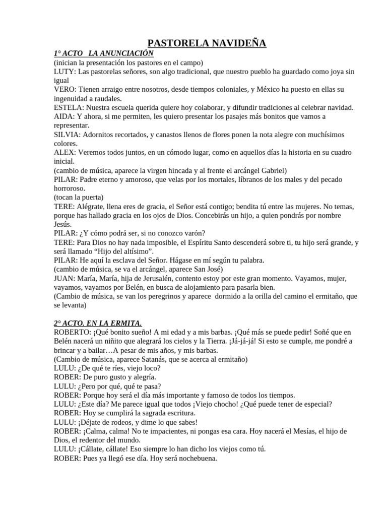 Pastorela Navideña: Tradición y Alegría | PDF | María, madre de Jesús ...