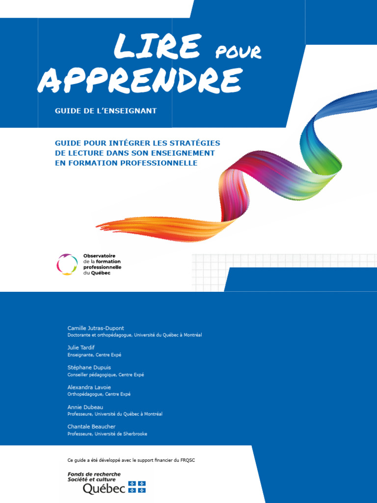 Stratégies de lecture en formation pro | PDF | Apprentissage | Pédagogie