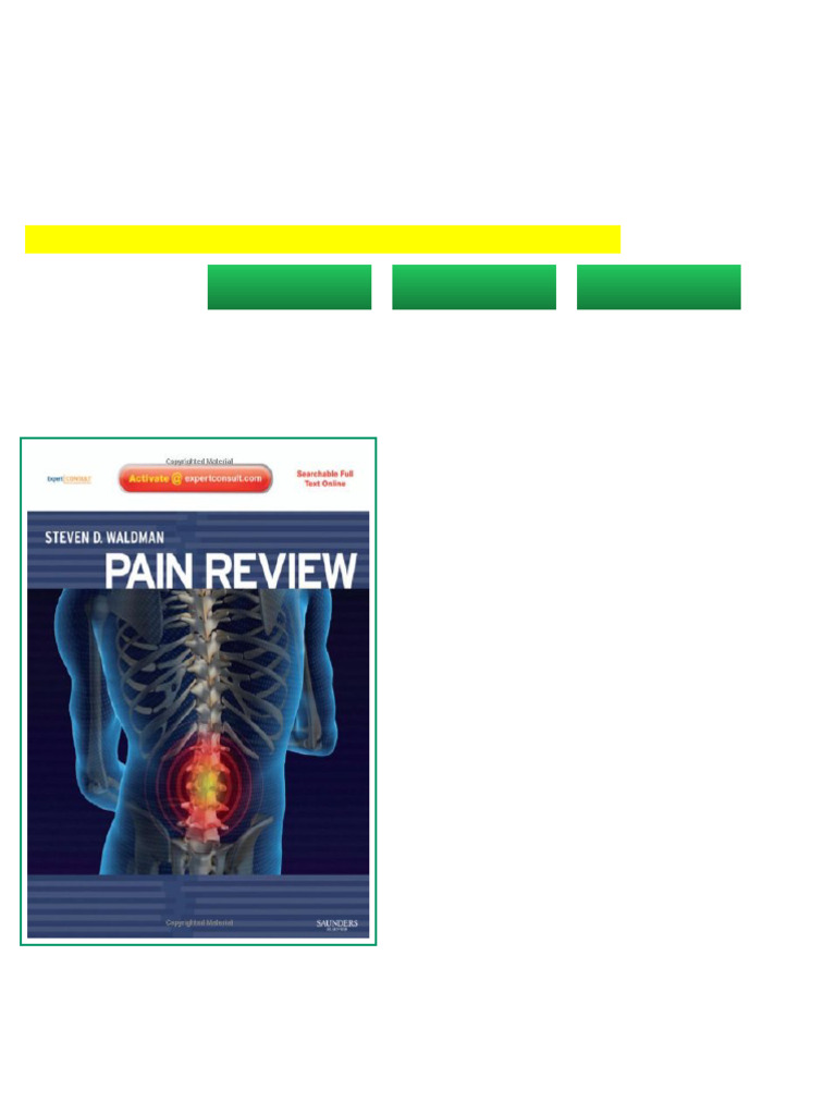Pain Review Expert Consult Online and Print 1 Pap/Psc Edition Steven D ...