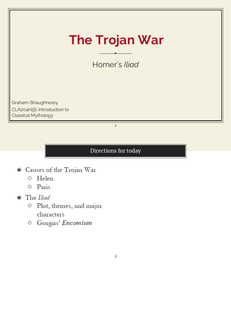 Causes and Themes of the Trojan War | PDF | Hector | Achilles