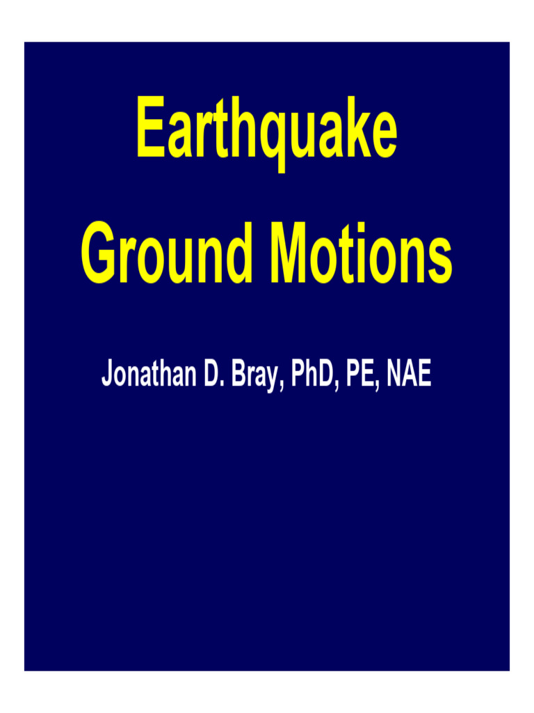 Earthquake Ground Motion Analysis Guide | PDF | Moment Magnitude Scale ...