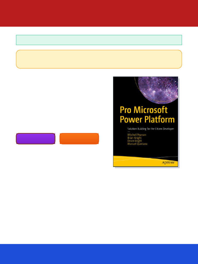 Pro Microsoft Power Platform: Solution Building For The Citizen ...