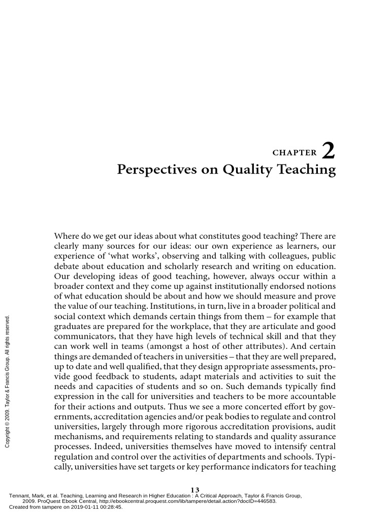 Teaching Learning and Research in Higher Education... - (2 Quality ...
