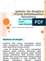 Hipotesis de Broglie & Ketidakpastian Hessenberg