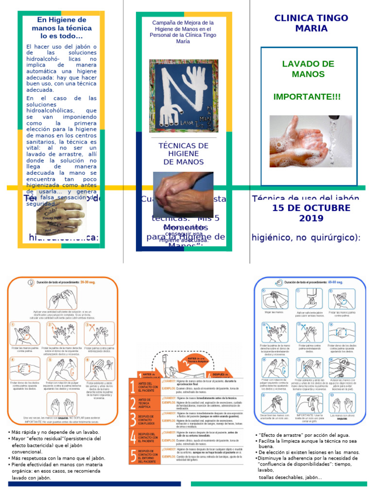 Técnicas Efectivas para Higiene de Manos | PDF | Lavado de manos | Higiene