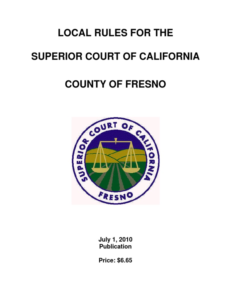 CA Superior Court County of Fresno Local Copy) Alternative Dispute