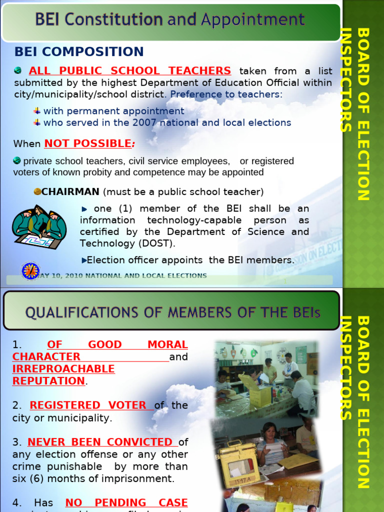 General Instructions (BEI) | PDF | Ballot | Voting