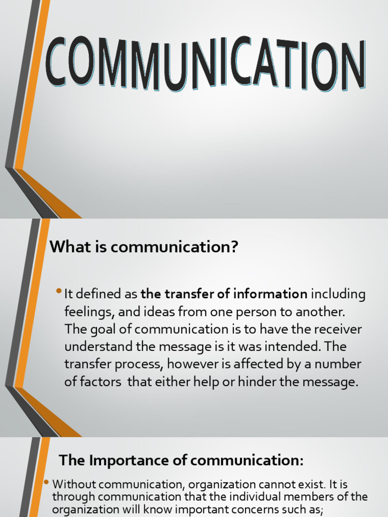 CH 6 Communication | PDF | Communication | Body Language