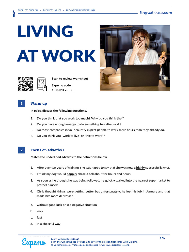 Business English: Living at Work | PDF | Sleep