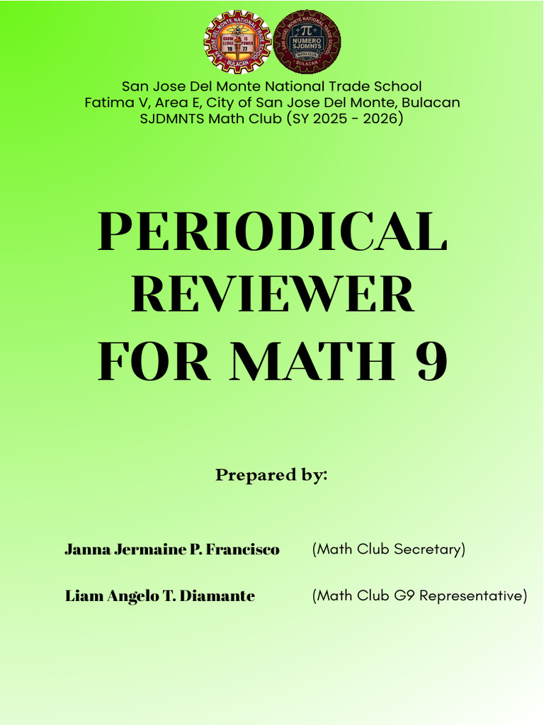 G9-Math-Reviewer 20251022 094643 0000 | PDF | Quadratic Equation ...