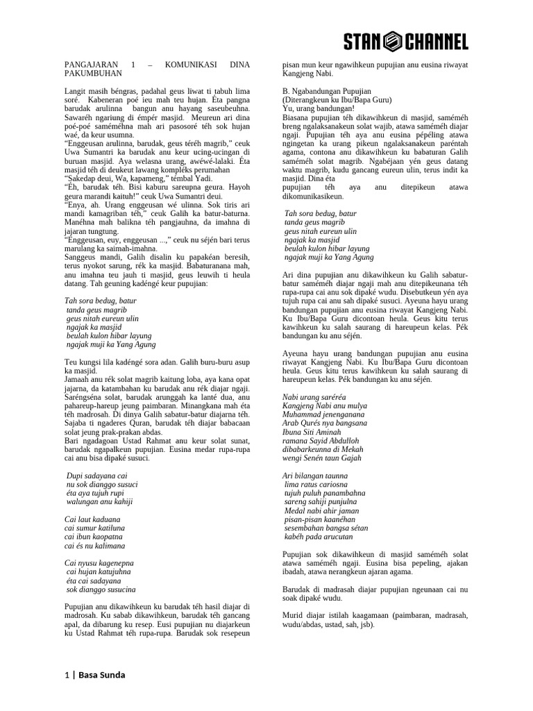Basa Sunda | PDF