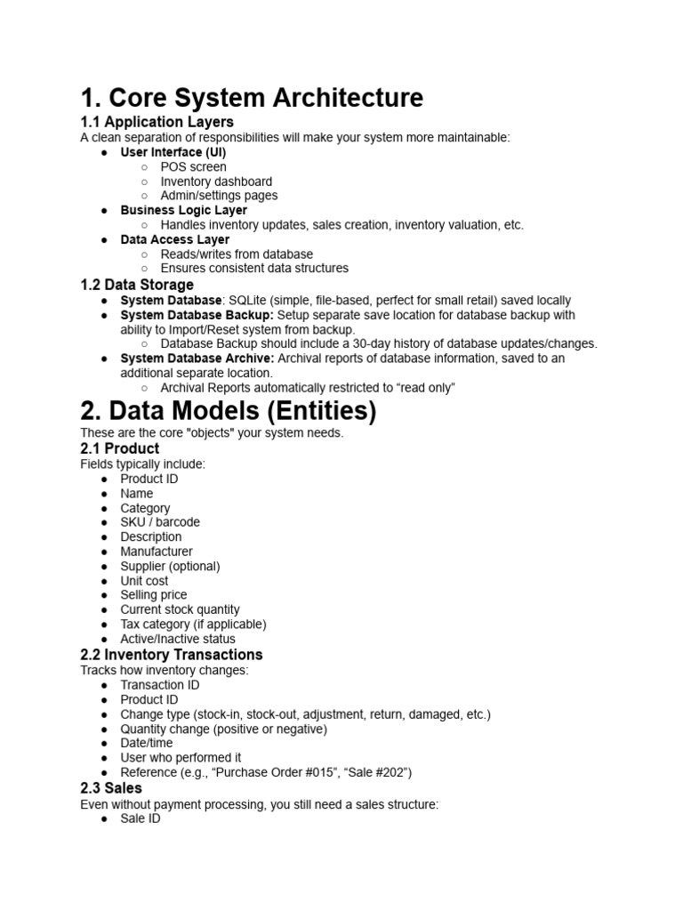 Retail POS System Architecture Guide | PDF | Point Of Sale | Computer File