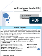 Aljabar Operator Dan Masalah Nilai Eigen