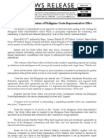 June 04 House Approves Creation of Philippine Trade Representative Office