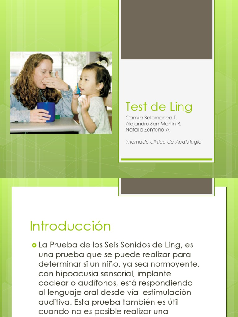 Test de Ling: Evaluación Auditiva Infantil | PDF | Densidad espectral ...