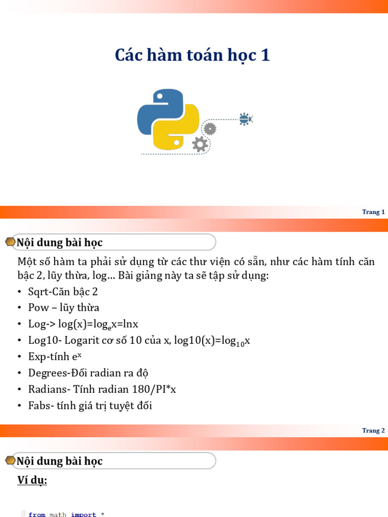 Python - 06.các Hàm Toán Học | PDF