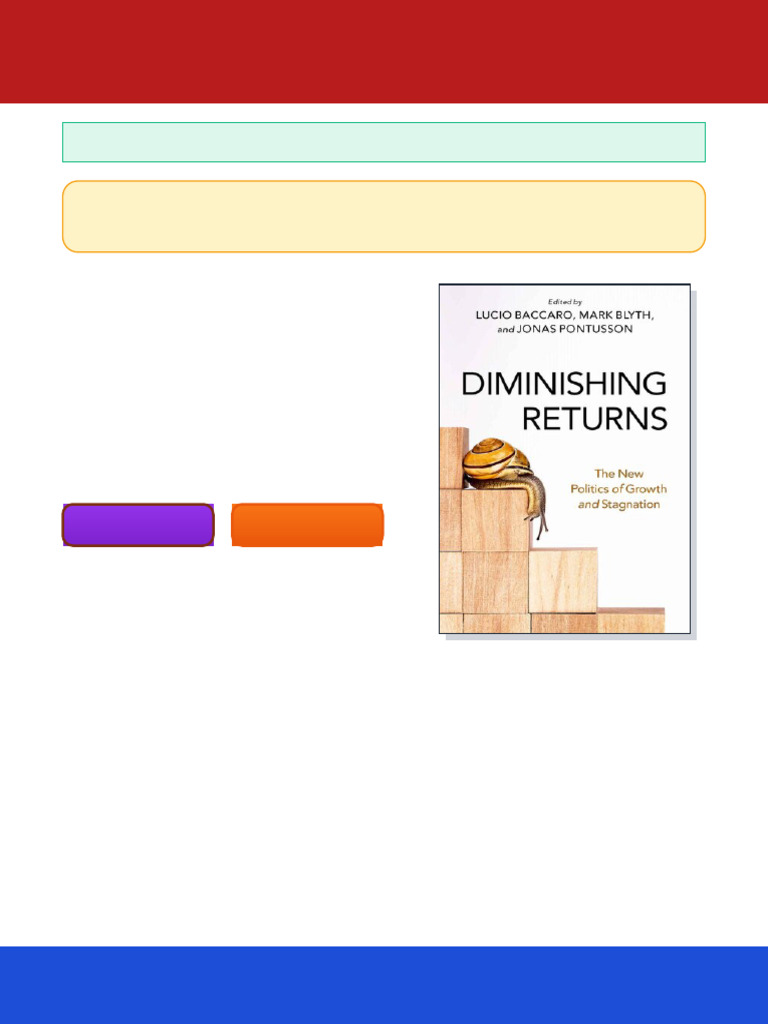 Diminishing Returns:: The New Politics of Growth and Stagnation Mark ...
