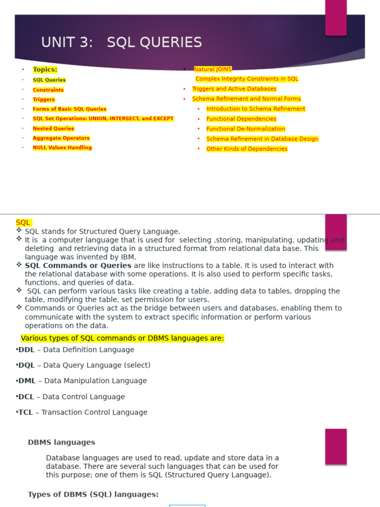 Comprehensive Guide to SQL Queries | PDF | Databases | Sql